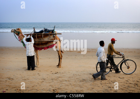 Strand in Puri im indischen Bundesstaat Orissa. Stockfoto