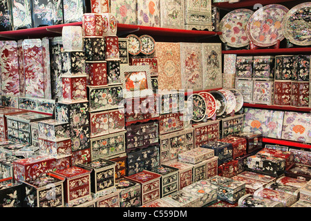 Lackarbeiten Souvenir-Shop, Namdaemun-Markt, Seoul, Südkorea Stockfoto