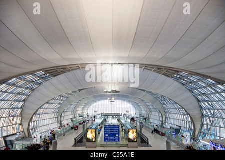 Abflugbereich von einem Flughafen Suvarnabhumi Bangkok, Thailand Stockfoto