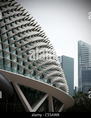 Detail der Esplanade-Theater auf der Bay, Singapur, Asien Stockfoto