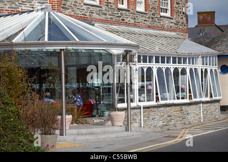 Rick Stein's The Seafood Restaurant in Padstow, Cornwall, Großbritannien, im Mai Stockfoto