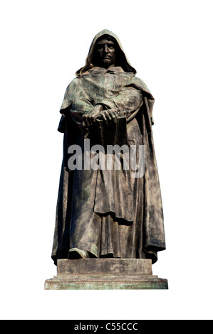 Bronzestatue von Giordano Bruno Stockfoto