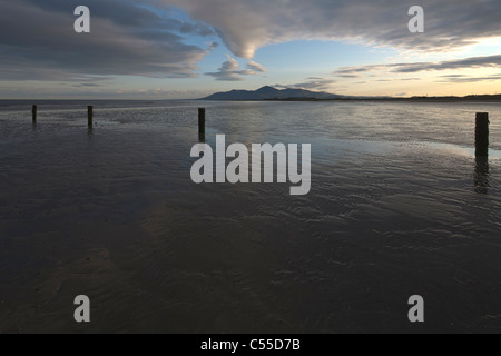 Mourne Berge von Tyrella Strand, Nordirland, Vereinigtes Königreich Stockfoto