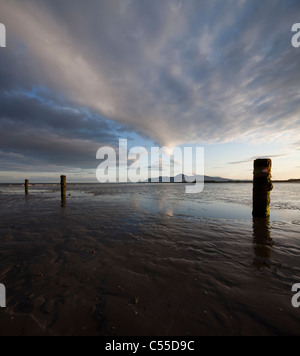 Mourne Berge von Tyrella Strand, Nordirland, Vereinigtes Königreich Stockfoto