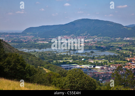 Riserva NaturaleTorbiere del Sebbino Iseosee - Naturschutzgebiet am Lago d ' Iseo, Italien Stockfoto