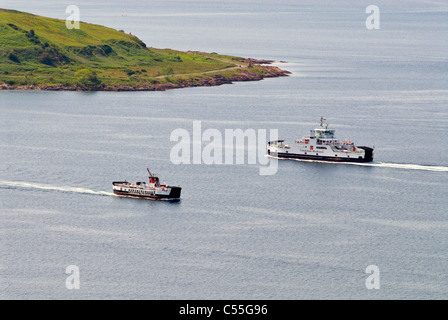 Caledonian MacBrayne Ferries Loch Shira und Loch Riddon Kreuz auf Largs - Cumbrae route Stockfoto