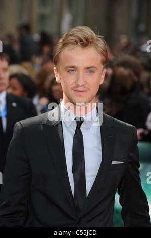 TOM FELTON HARRY POTTER und die Heiligtümer des Todes - Teil 2 - WORLD PREMIERE TRAFALGAR SQUARE LONDON ENGLAND 7. Juli 2011 Stockfoto