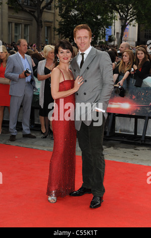 HELEN MCCRORY & DAMIAN LEWIS HARRY POTTER UND DIE HEILIGTÜMER DES TODES - TEIL 2 - WORLD PREMIERE TRAFALGAR SQUARE LONDON ENGLAND 07 Stockfoto