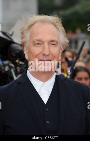 ALAN RICKMAN-HARRY POTTER und die Heiligtümer des Todes - Teil 2 - WORLD PREMIERE TRAFALGAR SQUARE LONDON ENGLAND 7. Juli 2011 Stockfoto