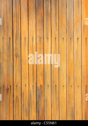 Das Holzbrett panel braune geschraubte Schrauben Stockfoto