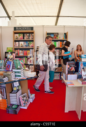 Blackwell Buchhändler Zelt Verkauf Kochbücher beim Geschmack von Edinburgh 2011 Event in The Meadows Stockfoto