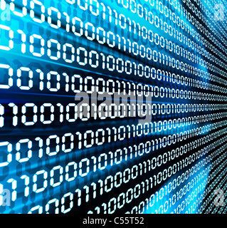Abstrakte Binärcode Hintergrund Stockfoto
