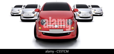 Ein Auto, die wegweisend für andere Stockfoto