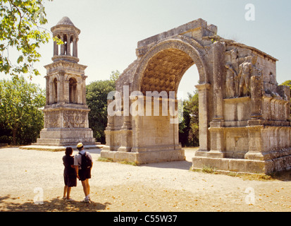 Antiken römischen Stadt Glanum Ruinen in der Provence in der Nähe von St. Remy Stockfoto