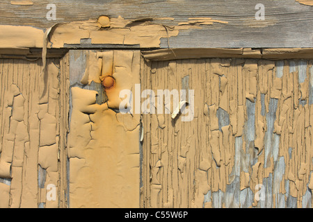 Detail von einem verwitterten Fenster, Palouse, Washington State, USA Stockfoto