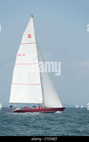 12 Meter Racing in der Narragansett Bay Stockfoto