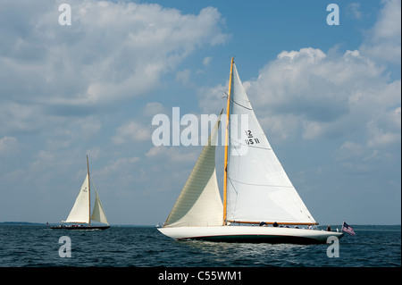 12 Meter Racing in der Narragansett Bay Stockfoto