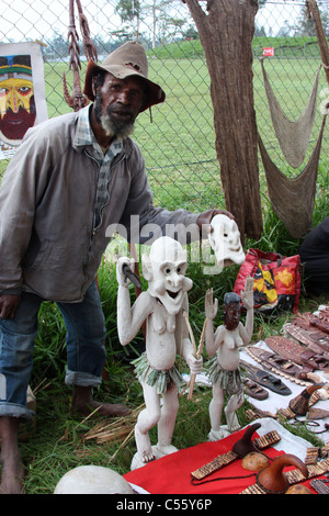 Souvenir-Stand auf Mt Hagen Kulturshow Stockfoto