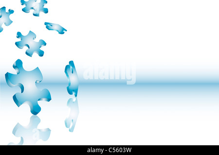 Fallende Puzzleteile Stockfoto