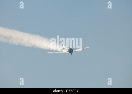 Mitsubishi A6M Zero demonstriert an einem Airshow, Arkansas, USA Stockfoto