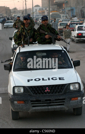 Übung mit der Elite irakische Polizei Support Unit und britische Militärpolizei, Basra, Irak, Nahost Stockfoto