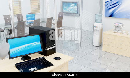 3D Render Innenministerium ein Konferenz-Zimmer Stockfoto