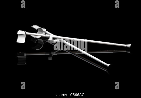 3D Render Krücken Stockfoto