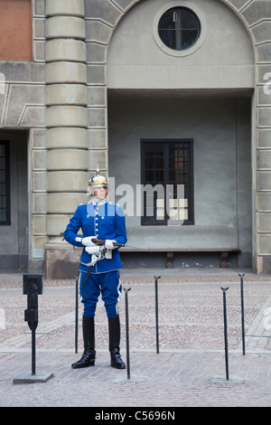 Soldaten der königlichen Wachen in Stockholm, Schweden Stockfoto