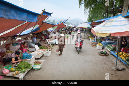 Cao Bang Marktplatz, Nord-Vietnam Stockfoto