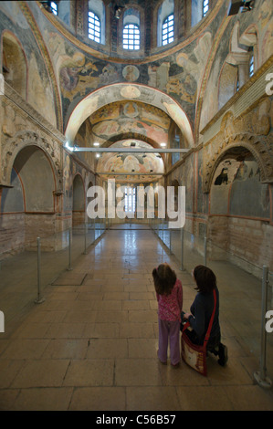 Die Kirche des Heiligen Erlösers in Chora, Chora Museum gilt als eines der schönsten Beispiele einer byzantinischen Kirche. Stockfoto