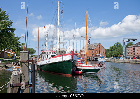 Hafen von Orth, Insel Fehmarn, Schleswig-Holstein, Deutschland Stockfoto