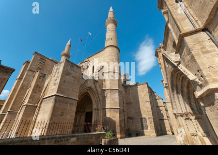 Selimiye Moschee früher St. Sophia Cathedral, Nikosia Lefkosa, türkische Republik Nordzypern Stockfoto