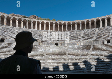 Amphitheater von Aspendos, Antalya, Türkei Stockfoto