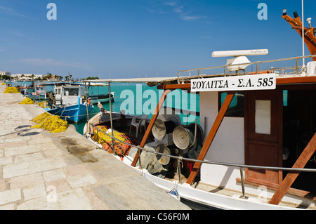 Angelboote/Fischerboote in Zakynthos-Stadt Stockfoto