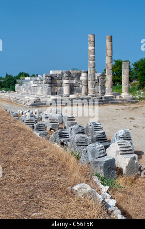 Ruinen des Tempels von Leto in Letoon, einer antiken lykischen Stadt. Süd-West-Türkei Stockfoto