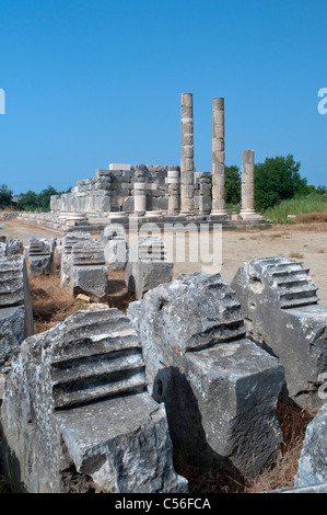 Ruinen des Tempels von Leto in Letoon, einer antiken lykischen Stadt. Süd-West-Türkei Stockfoto