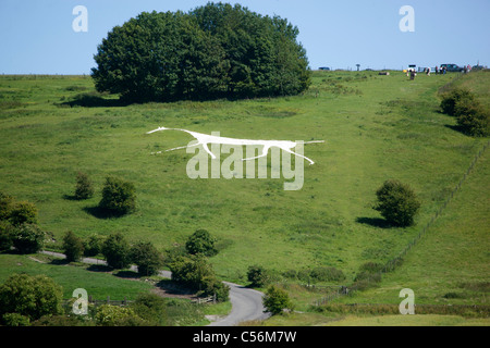 Hackpen White Horse Hackpen Hügel Wiltshire England UK Stockfoto