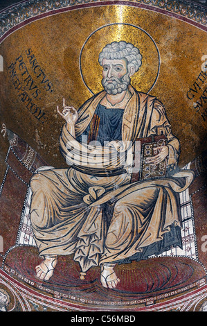 Ein Mosaik von St. Peter in der Kathedrale von Monreale Stockfoto