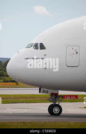 Emirates Airlines Airbus A380 super-Jumbo Manchester Airport Stockfoto
