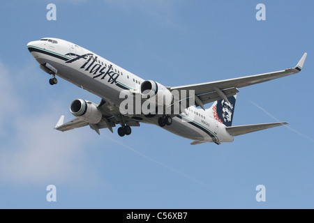 ALASKA AIRLINES BOEING 737 Stockfoto