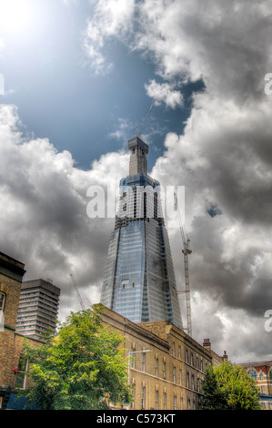 Der Shard Glas Wolkenkratzers in Southwark, London Stockfoto