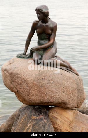 Statue der kleinen Meerjungfrau, Kopenhagen Dänemark Stockfoto