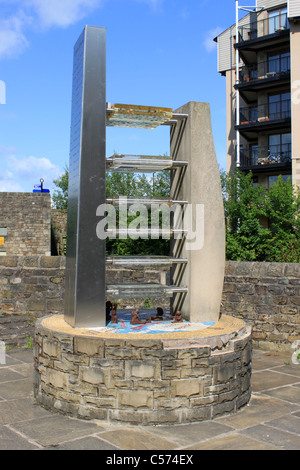 Sklaverei-Denkmal am Damside Street, Lancaster. Stockfoto