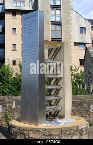 Sklaverei-Denkmal am Damside Street, Lancaster. Stockfoto