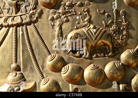 Elefant Dekoration, in der Nähe der Potala Palast, Lhasa, Tibet, China Stockfoto