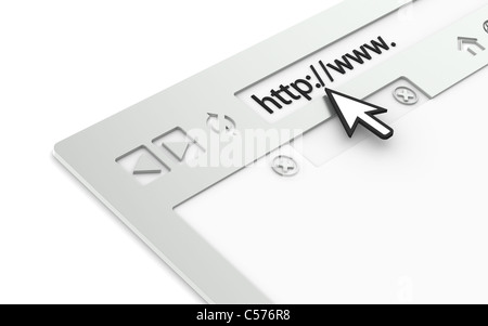 Chrome-Browser-Fenster 2011, isoliert auf weiss Stockfoto