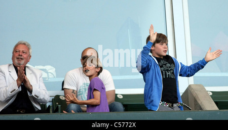 TONY ADAMS ROMEO BECKHAM BROOKLYN BECKHAM LA GALAXY V CHICAGO Feuer MLS CARSON LOS ANGELES Kalifornien 9. Juli 2011 Stockfoto