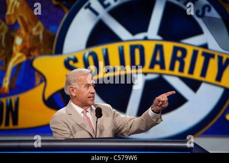 Vize-Präsident Joe Biden spricht auf der Teamsters Union Convention Stockfoto