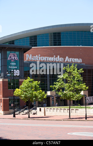 Nationwide Arena befindet sich in der Arena District of Columbus Ohio Stockfoto