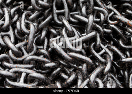 Der Niederlande, Rotterdam, Port, Ankerkette Schiff. Stockfoto